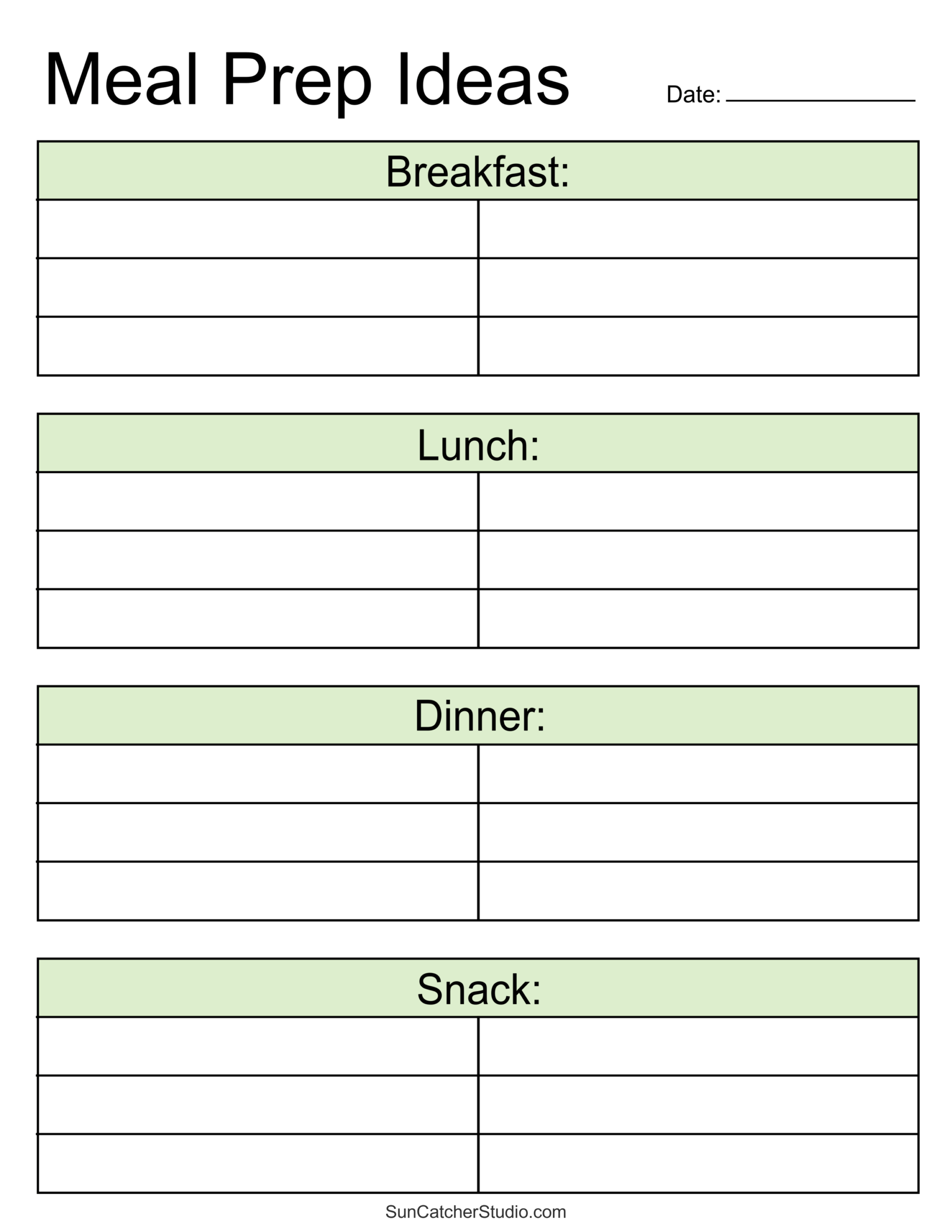 Meal Planners Printable Weekly Menu Templates PDF Free Printables Lettering SVG Files Tools Apps