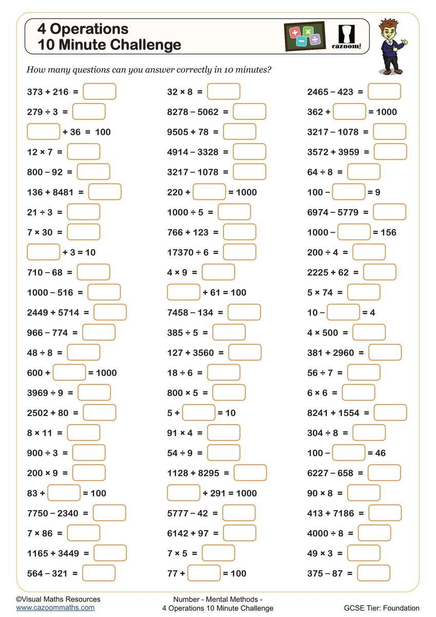Mental Maths Worksheets Printable Mental Maths Multiplication And Division Worksheets PDF And Free Samples Downloads Cazoom Maths Mental Maths Worksheets Printable Mental Maths Multiplication And Division Worksheets PDF And Free Samples Downloads Cazoom Maths