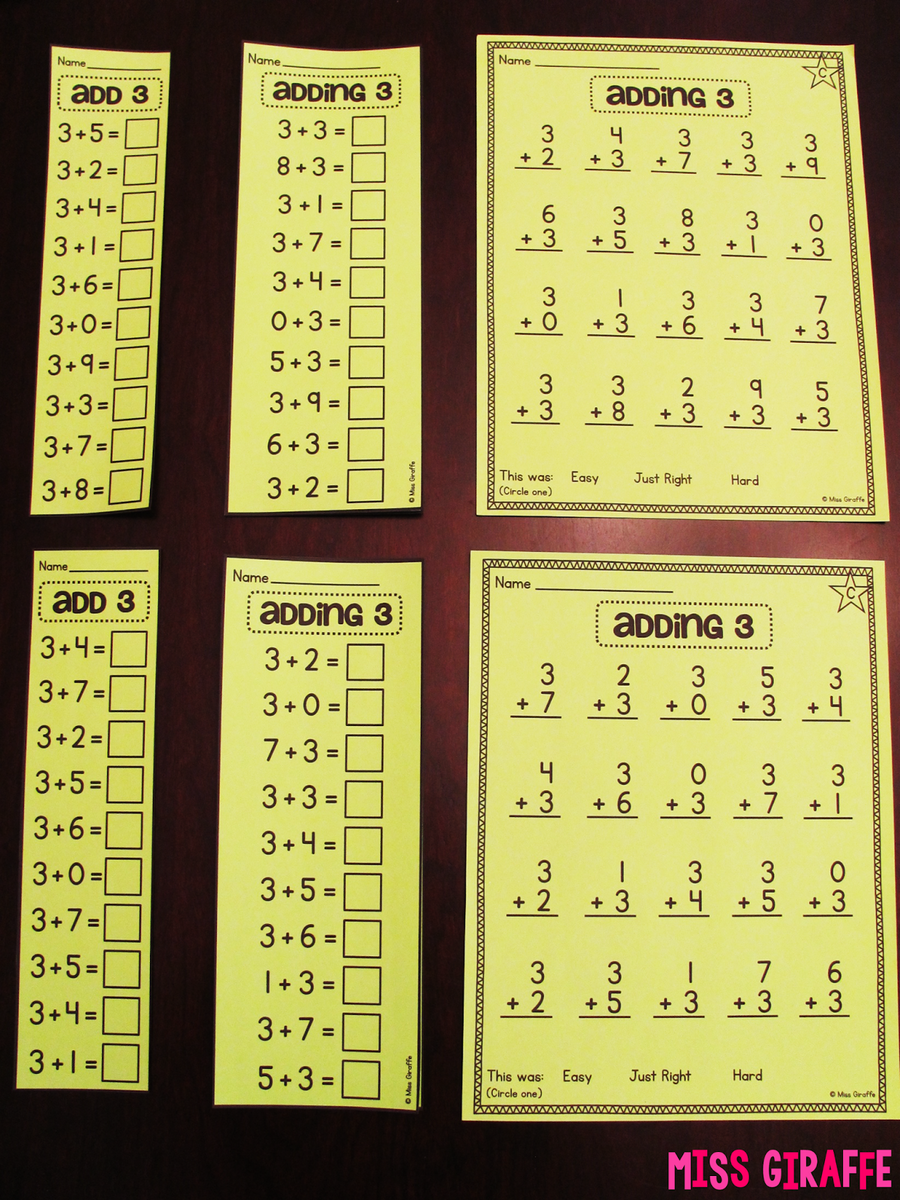 Miss Giraffe S Class Fact Fluency In First Grade Miss Giraffe S Class Fact Fluency In First Grade