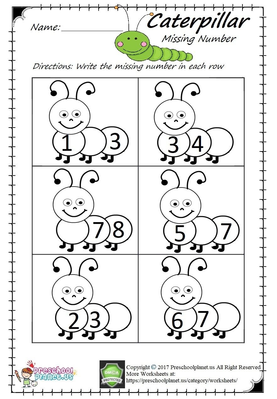 Missing Number Worksheet