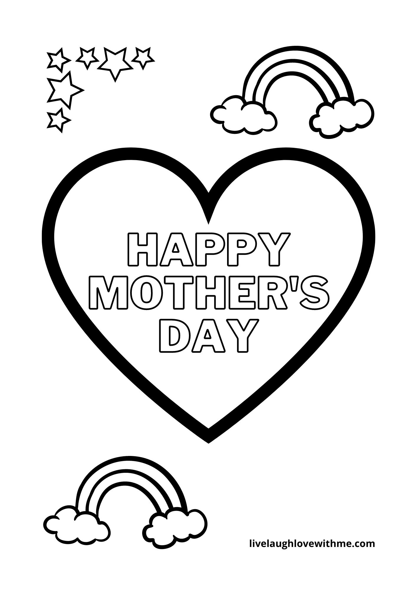 Mother S Day Coloring Pages Free Printable Live Laugh Love