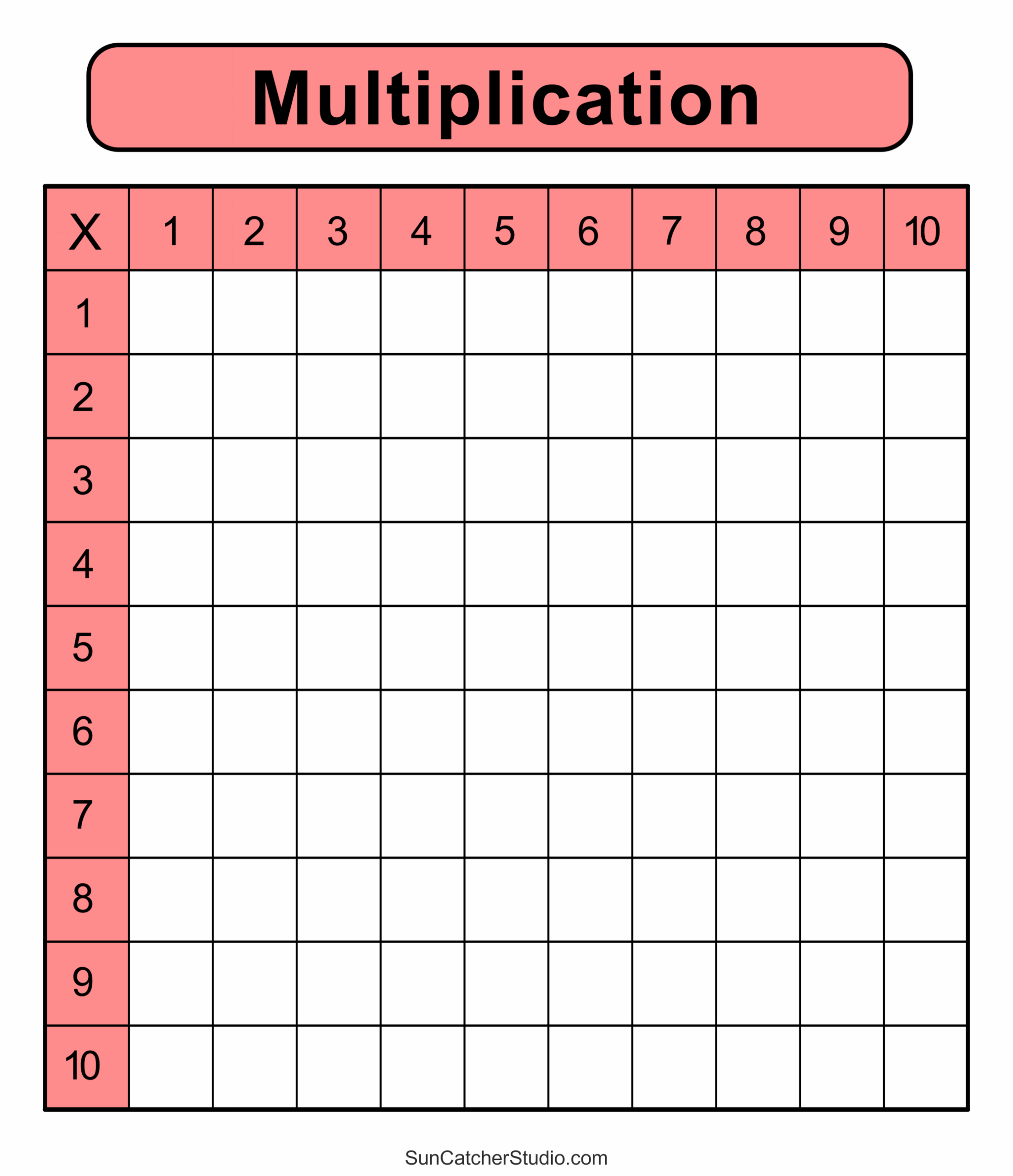 Multiplication Charts PDF Free Printable Times Tables Free Printables Lettering SVG Files Tools Apps Times Table Grid To 12x12