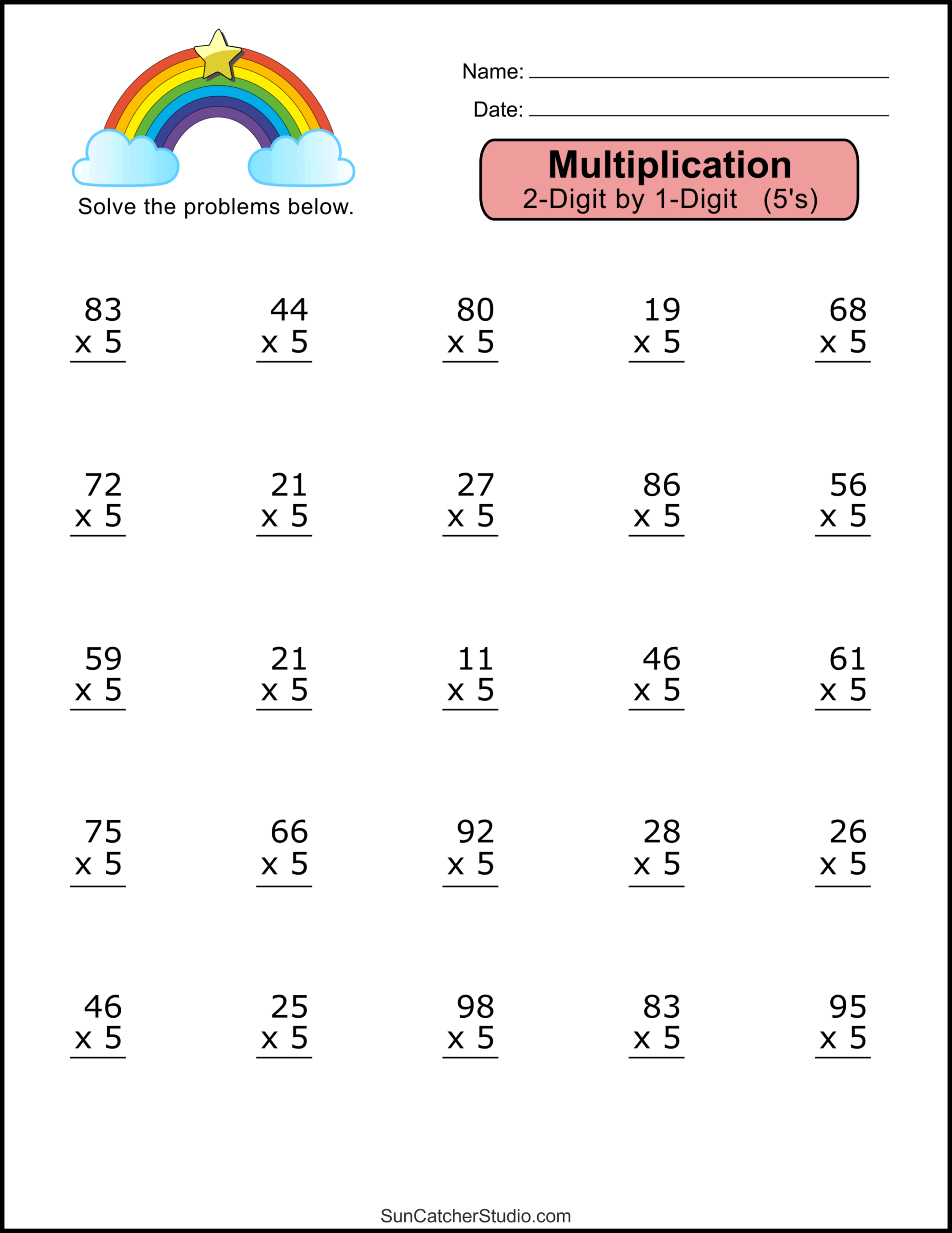 Free Printable Multiplication Worksheets For 4th Graders Practice Makes Perfect