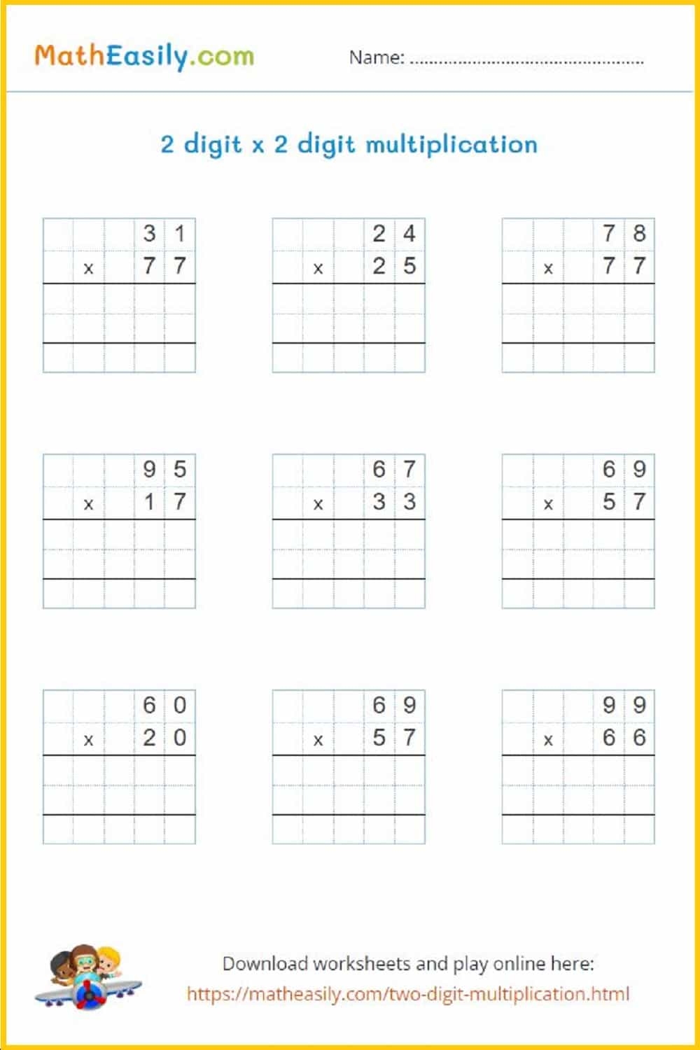 Multiplication Worksheets PDF Free Download Multiplication Worksheets PDF Free Download