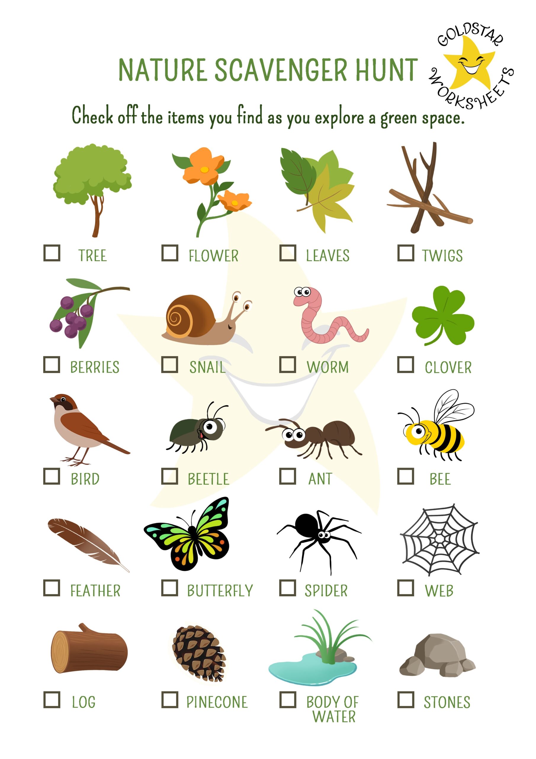 Writing Practice Worksheet Nature Free