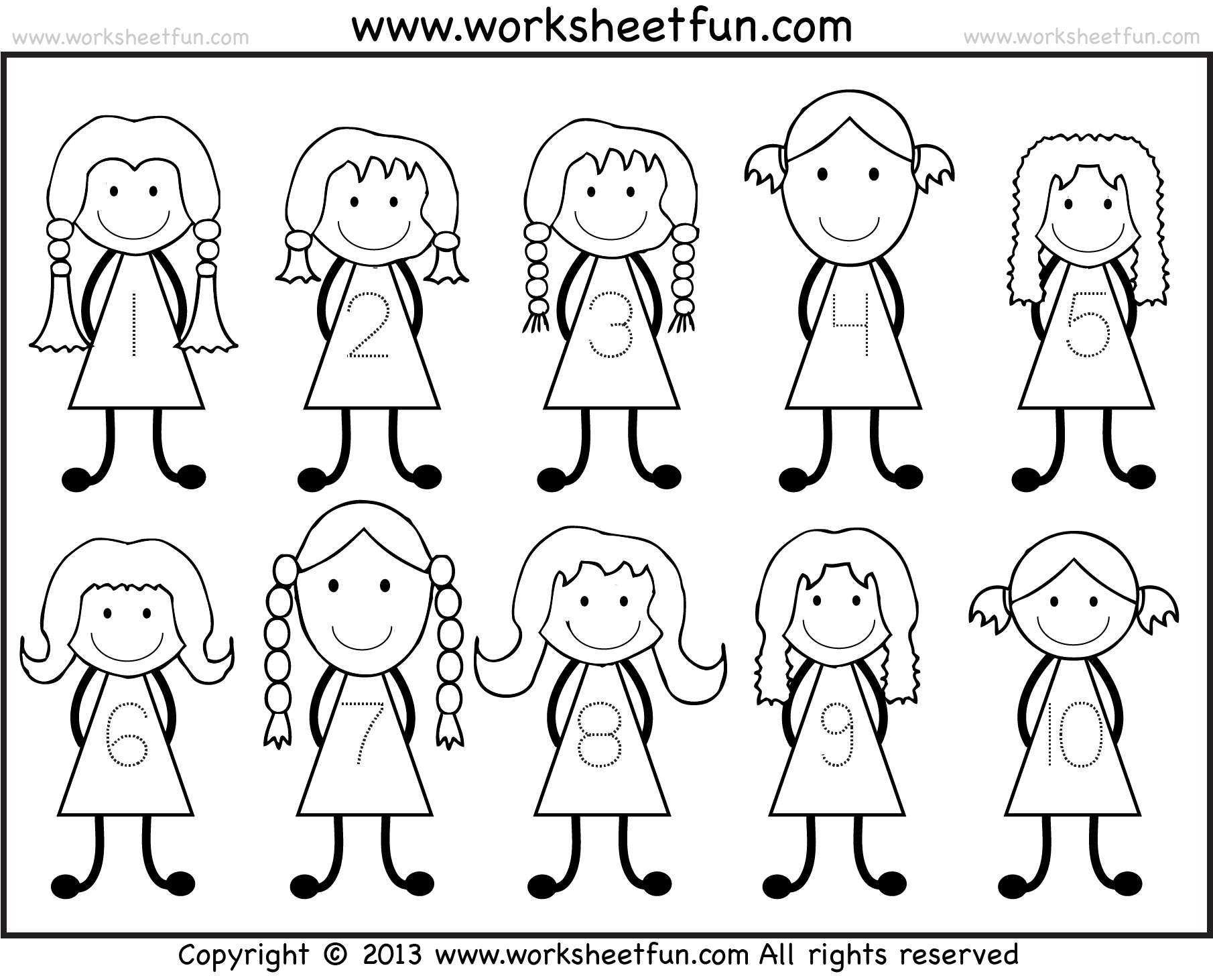 Number Tracing 1 10 Worksheet FREE Printable Worksheets Worksheetfun