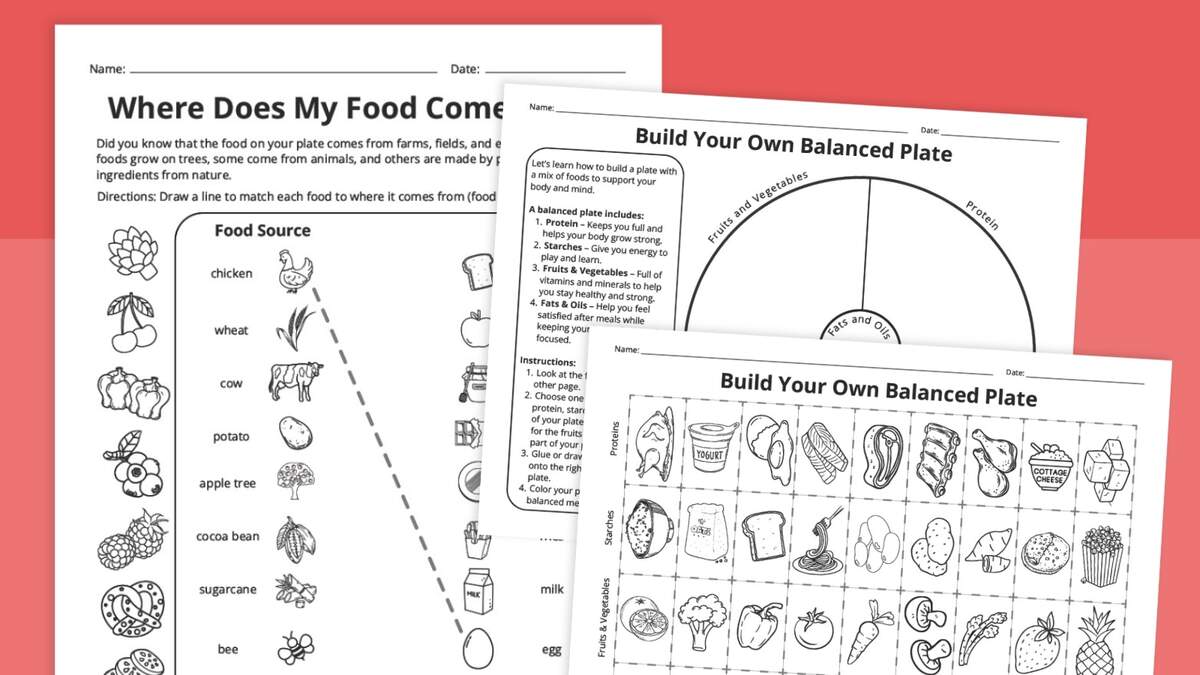 Nutrition Exercise Cooking Printable Puzzles Made By Teachers