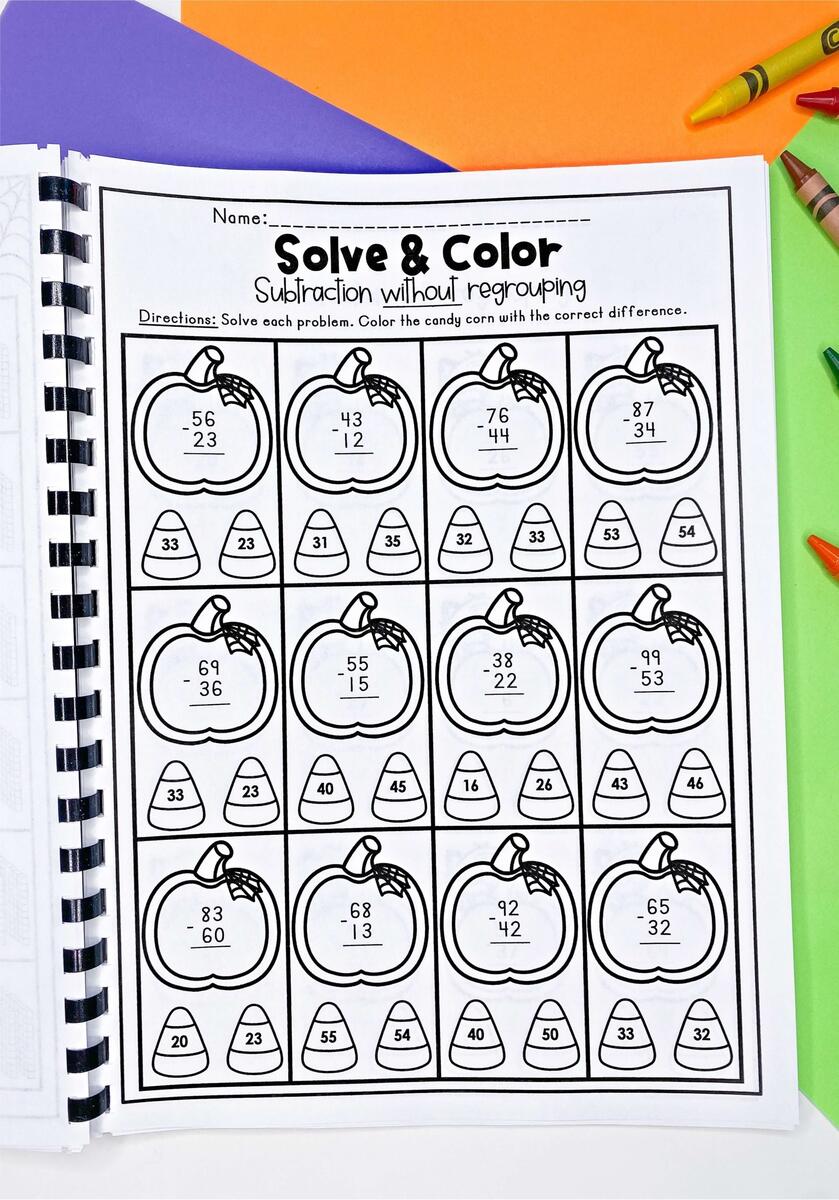 October Printables Second Grade Review Worksheets ELA Grammar Reading Math Shop Sweet Tooth Teaching