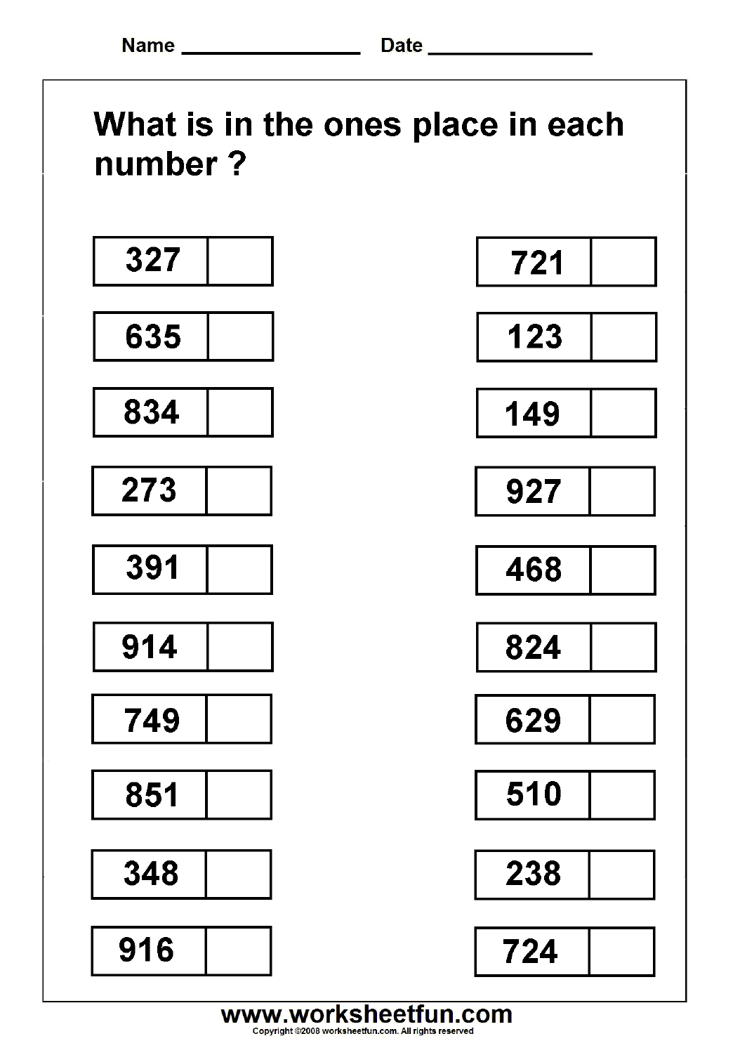 2nd Grade Place Value Worksheets