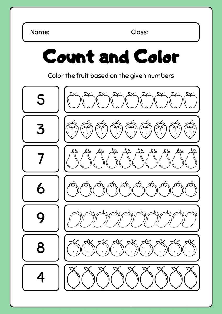 Page 2 Free Custom Printable Preschool Worksheet Templates Canva