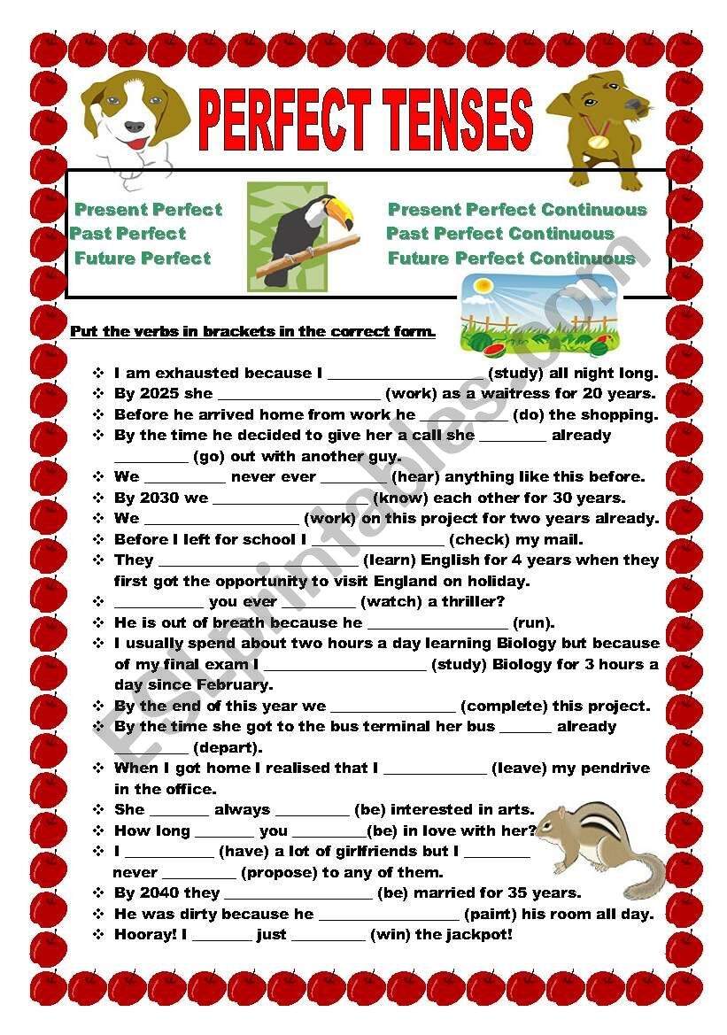 101 Present Perfect PDF Worksheets With Answers Grammarism