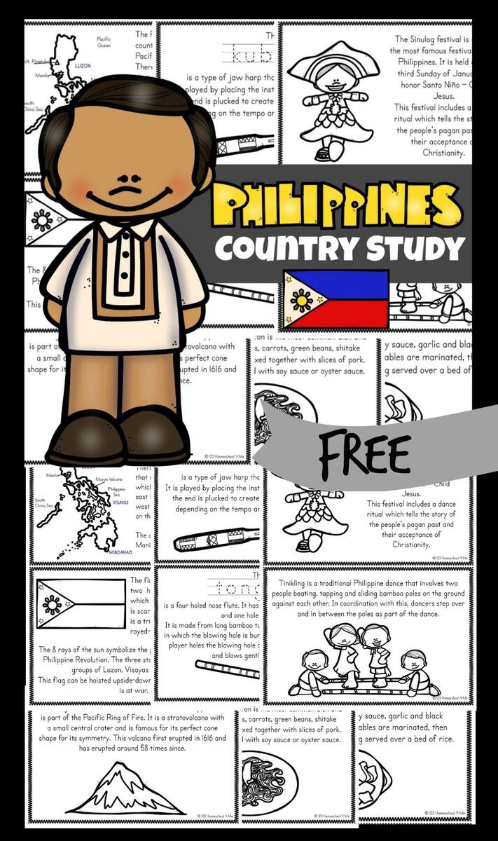 Philippines Printable Book Fro Kids 123 Homeschool 4 Me