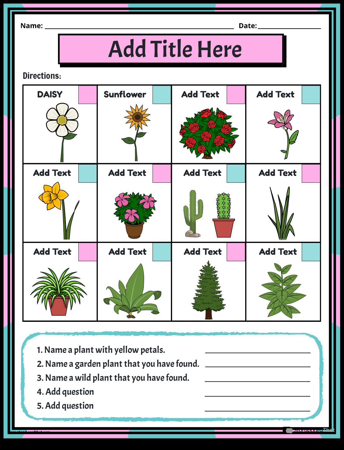 Our Family Garden Grammar Worksheet Squarehead Teachers