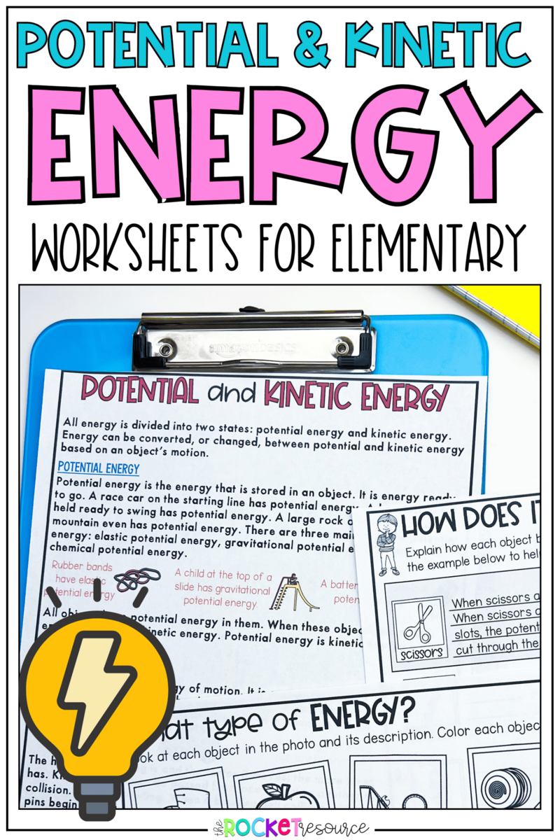 Potential And Kinetic Energy Worksheets For Elementary The Rocket Resource Potential And Kinetic Energy Worksheets For Elementary The Rocket Resource
