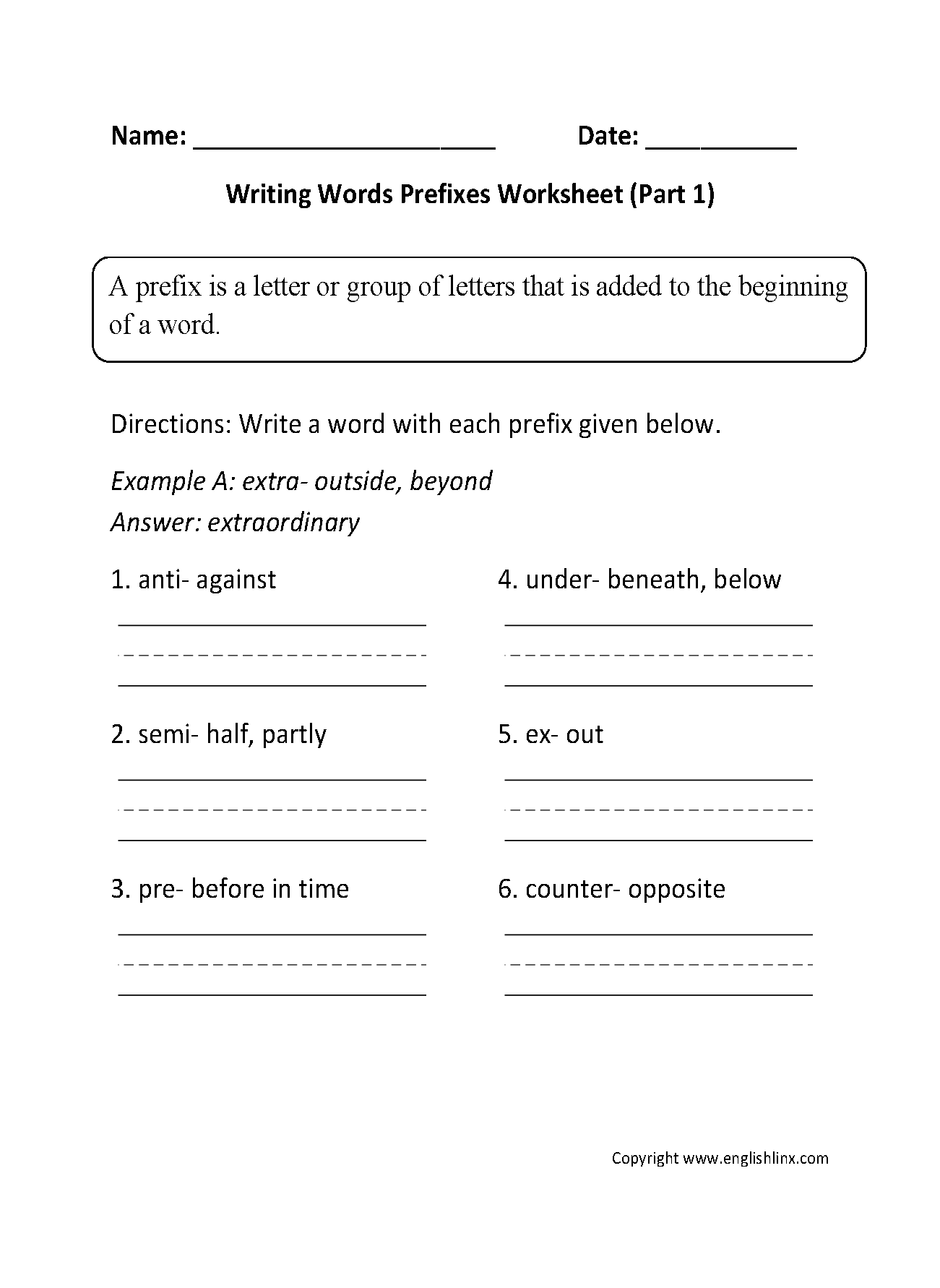 Prefixes Worksheets Free Printable Prefix Practice Prefixes Worksheets Free Printable Prefix Practice
