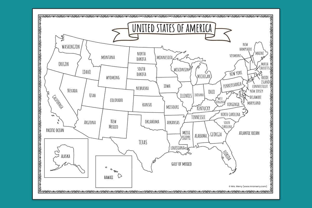 Free Printable Maps Of The United States Bundle