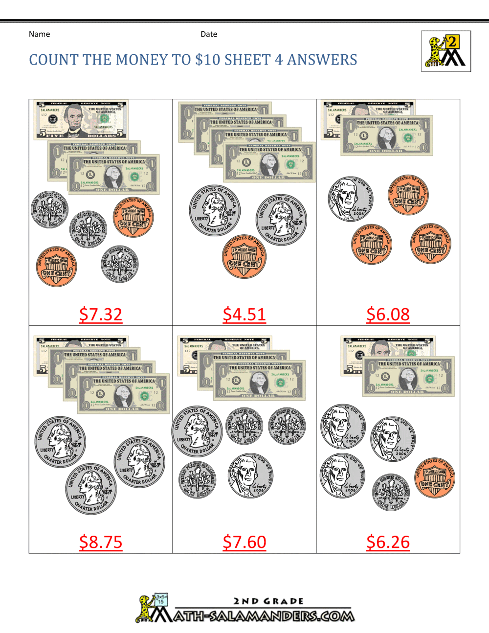 Printable Money Worksheets To 10 Money Addition Worksheet Collection 4th Grade