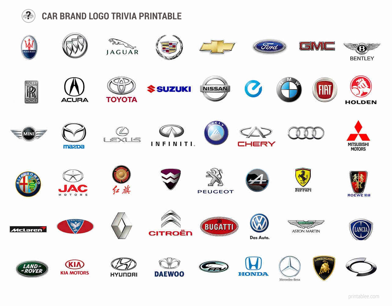 Printable Guess The Logo Printable Guess The Logo Quiz Worksheet Name The Logo Quiz And