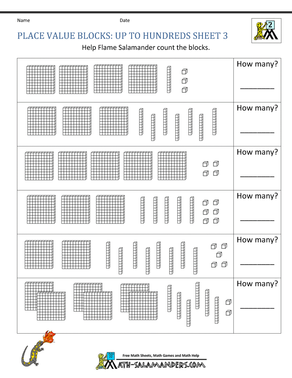 Math Place Value Worksheets To Hundreds
