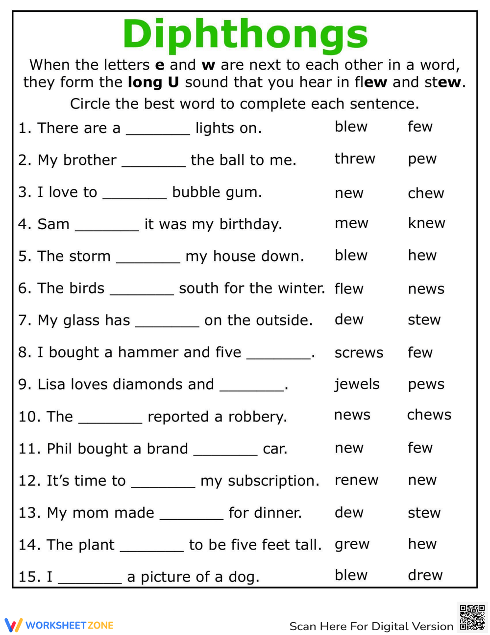 Vowel Teams Worksheets
