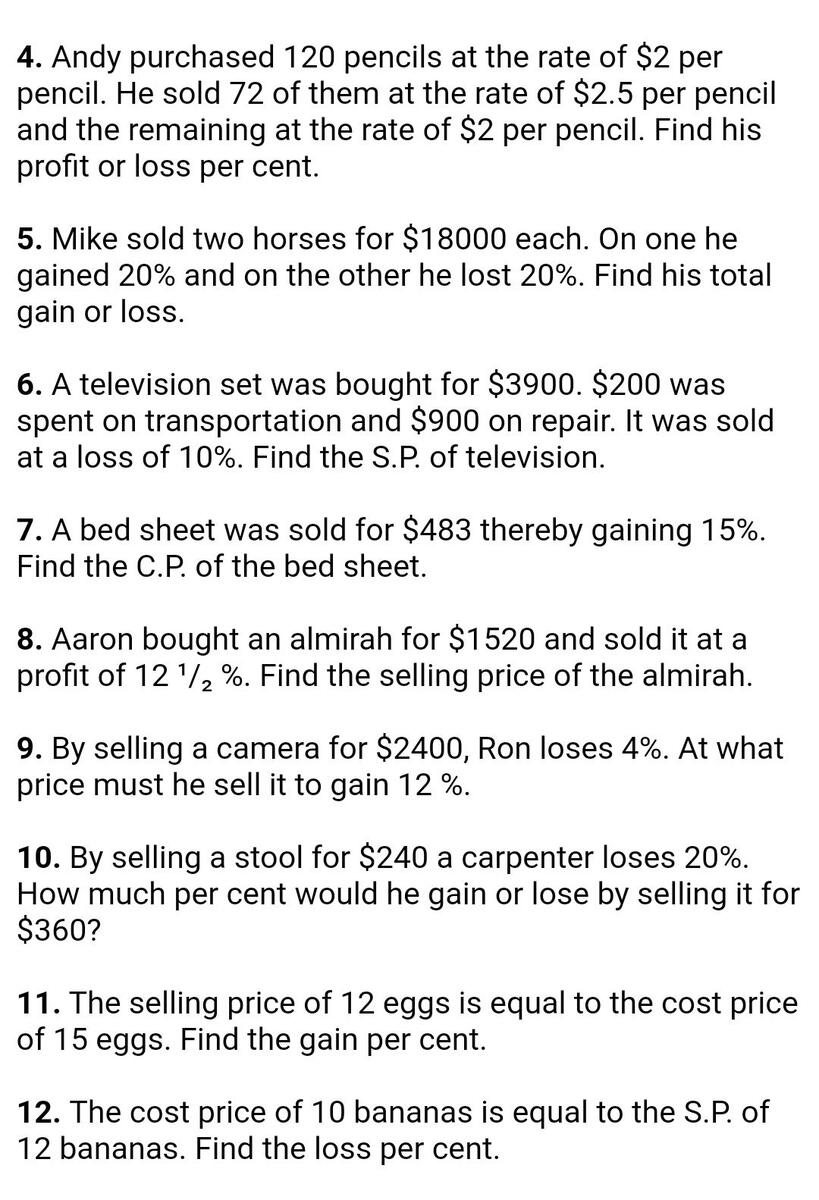Profit Loss All Subjects Assignment Teachmint Worksheets Library Profit Loss All Subjects Assignment Teachmint Worksheets Library