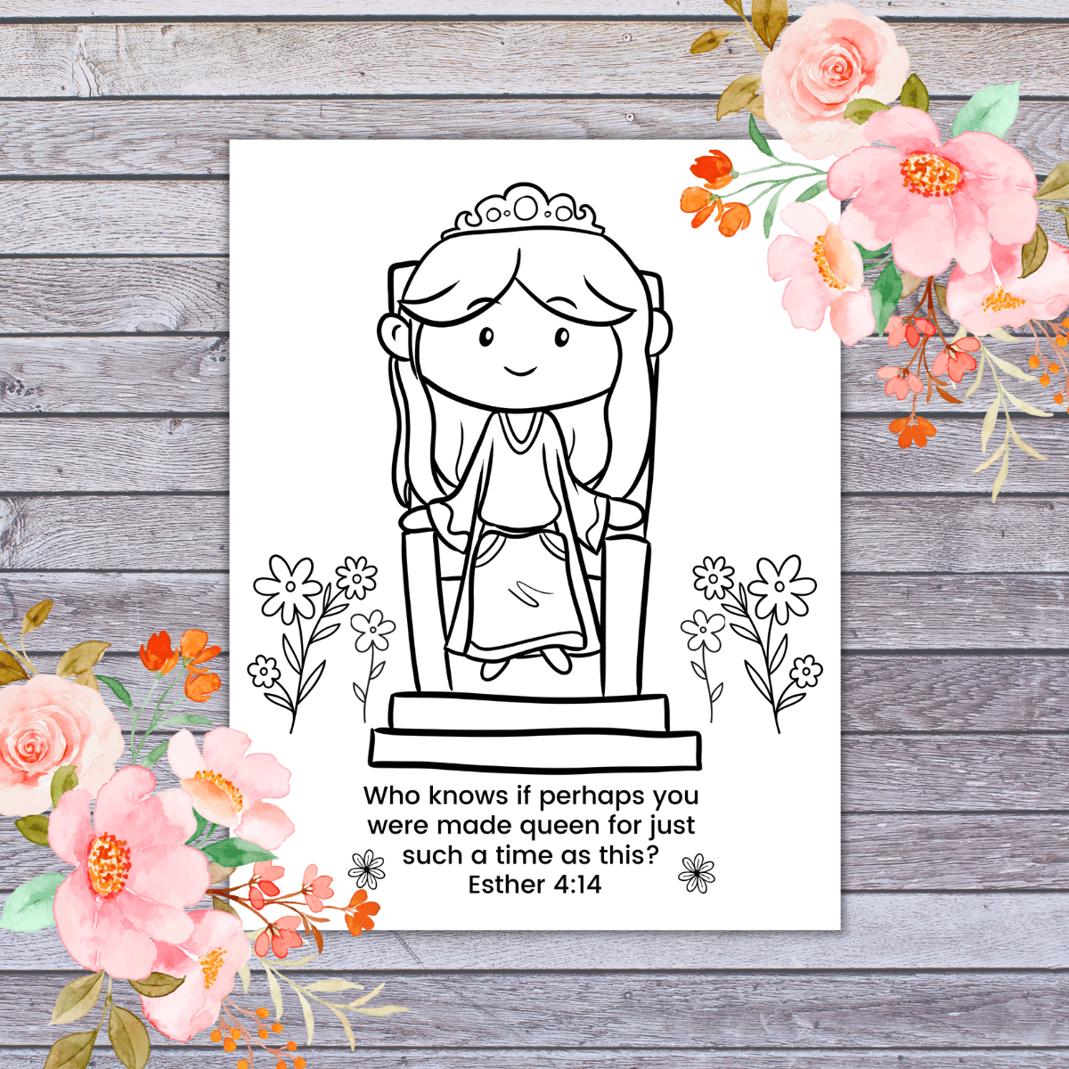 Story Of Esther Coloring Page
