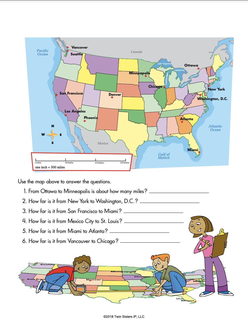 Reading A Map Worksheets By Teach Simple