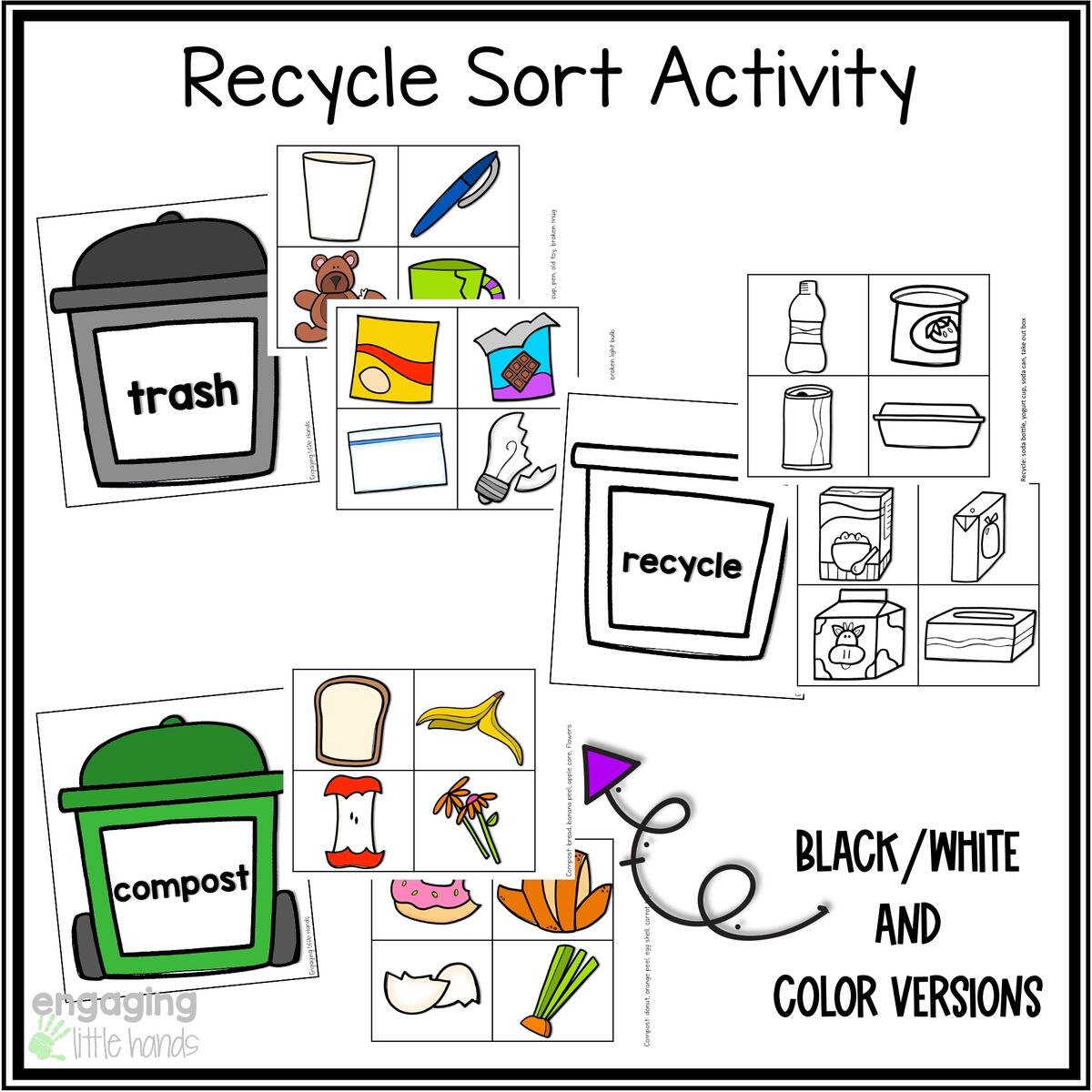 Recycle Sort Printable Center Classful