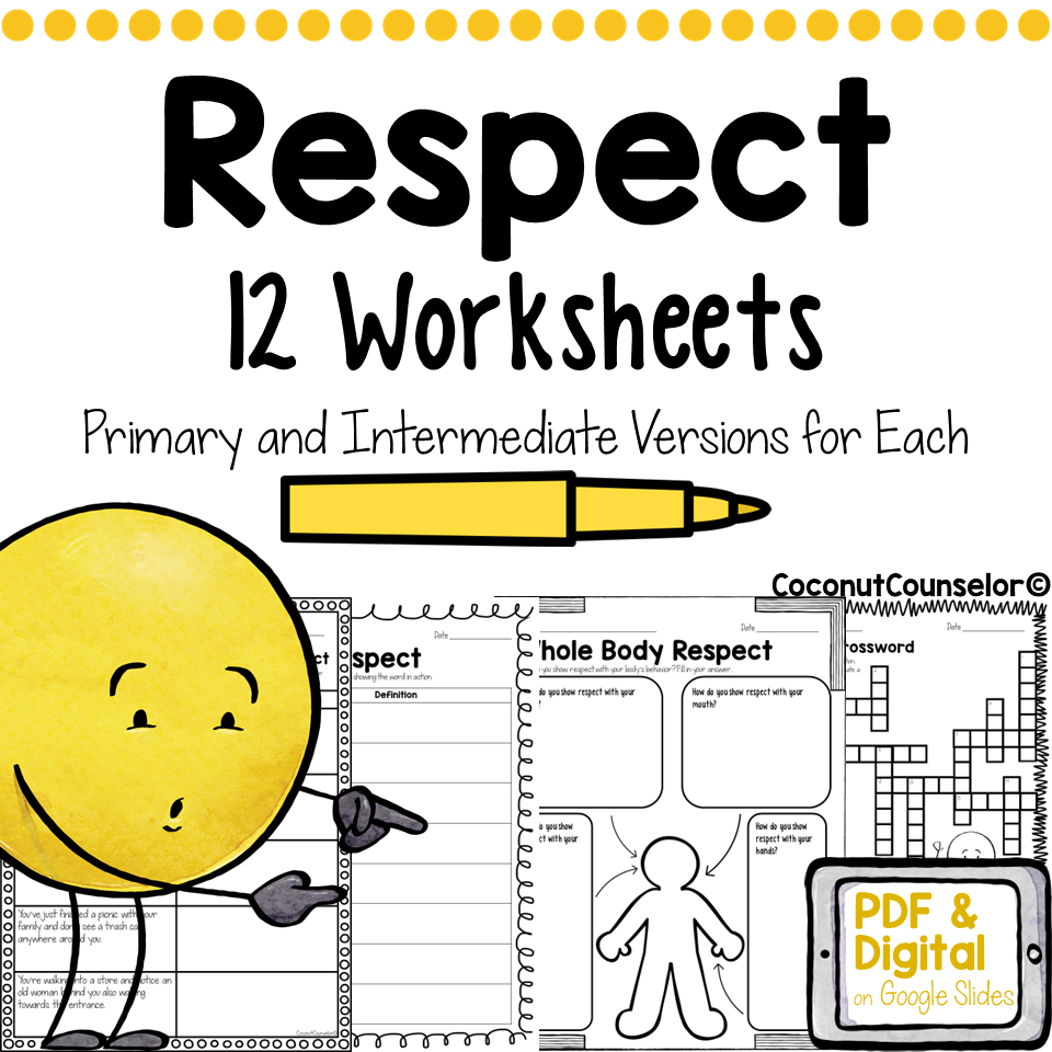 Respect Worksheet Set Of 12 Made By Teachers Respect Worksheet Set Of 12 Made By Teachers