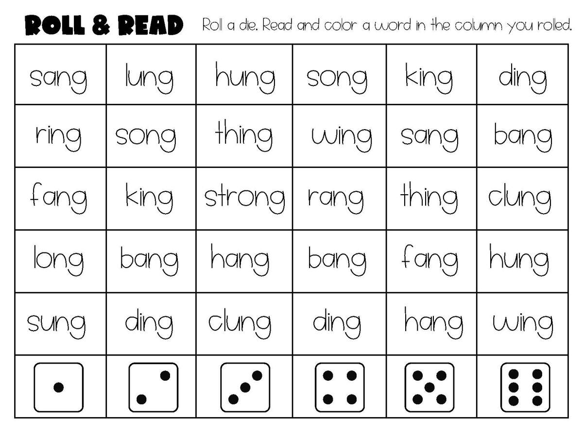 Roll And Read NG And NK Ending Sounds By MLP TPT