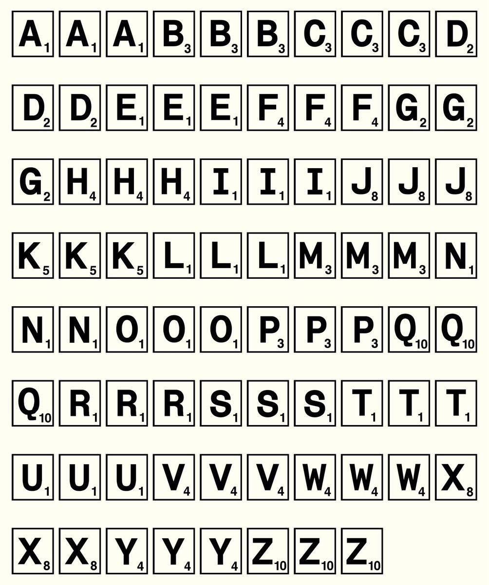 Scrabble Tiles Board 10 Free PDF Printables Printablee Worksheets Library