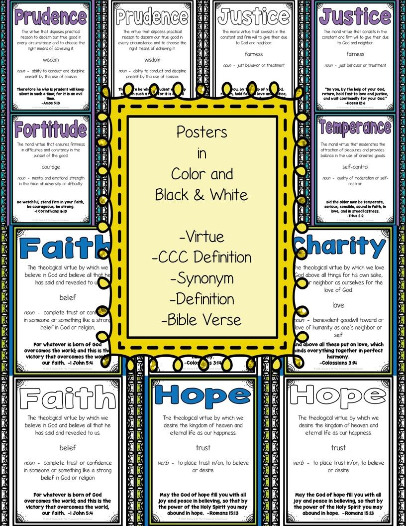 Seven Virtues Pack Catholic Made By Teachers
