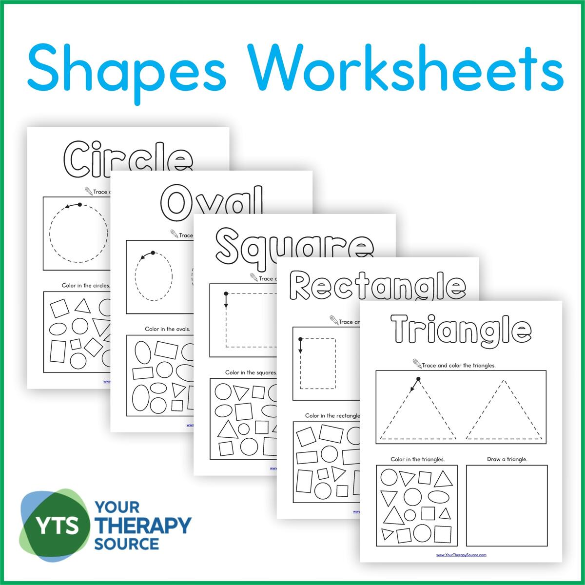 Shapes Worksheet Preschool Free Printables Your Therapy Source