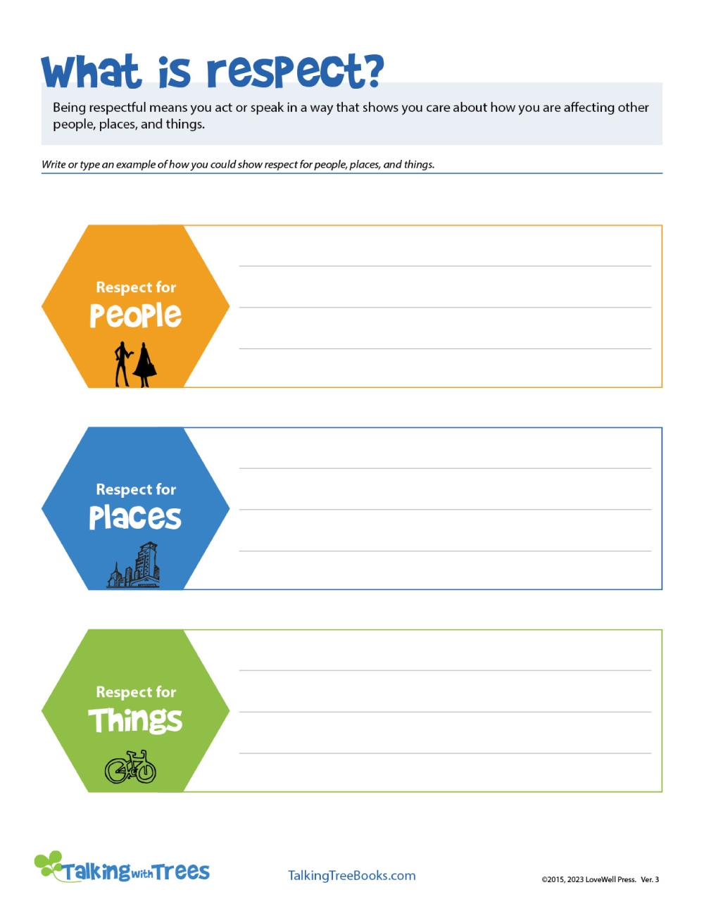 Showing Respect Worksheet What Is Respect Worksheet