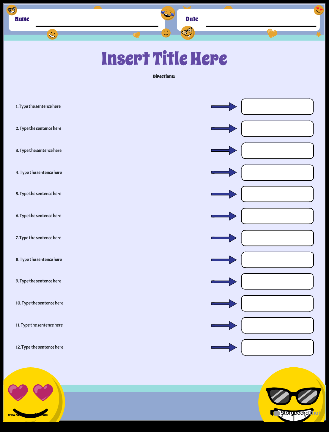 Simile And Metaphor Worksheets Create With Storyboard That