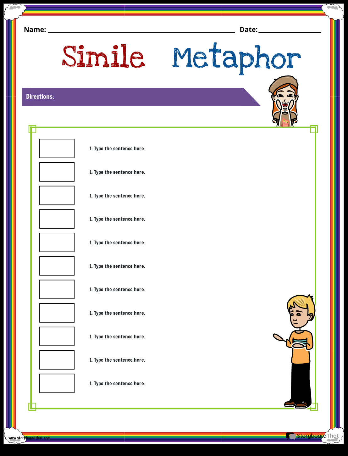 Metaphors Worksheets Free Figurative Language Practice