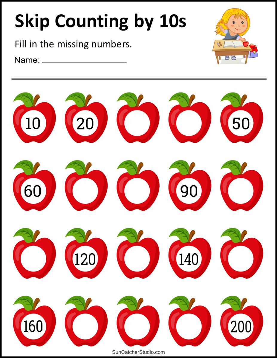 Skip Counting Worksheets And Charts Free Printables Lettering SVG Files Tools Apps