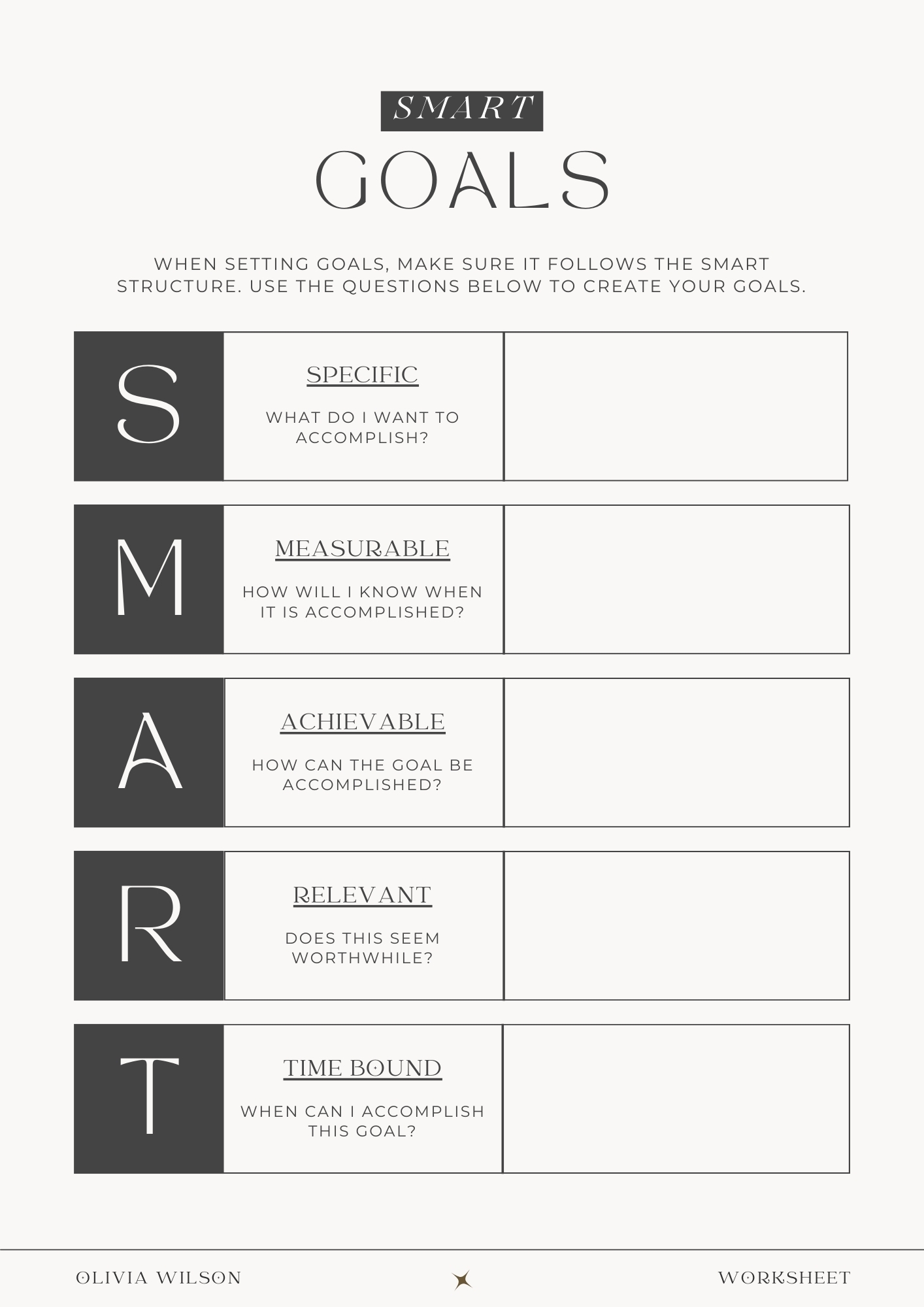 SMART Goals Worksheet Templates Downloads Examples