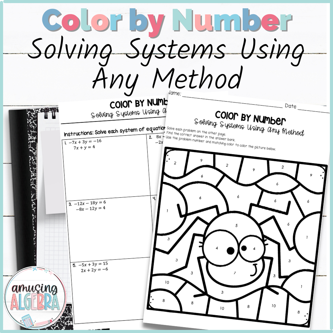 Solving Systems Of Equations By Any Method Coloring Activity Made By Teachers Solving Systems Of Equations Color By Number Activity Valentine S Day Classful