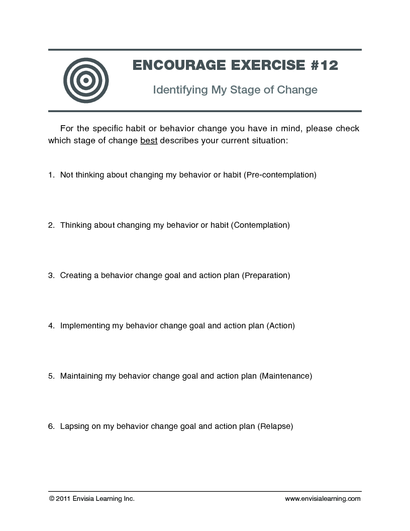Stages Of Change Worksheet Therapist Aid Motivational Worksheets Library Stages Of Change Worksheet Therapist Aid Motivational Worksheets Library