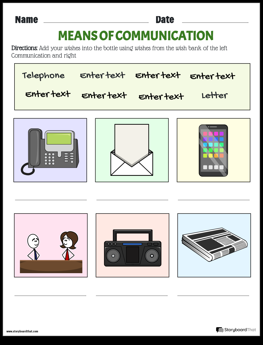 Printable Teaching Communication Skills Worksheets