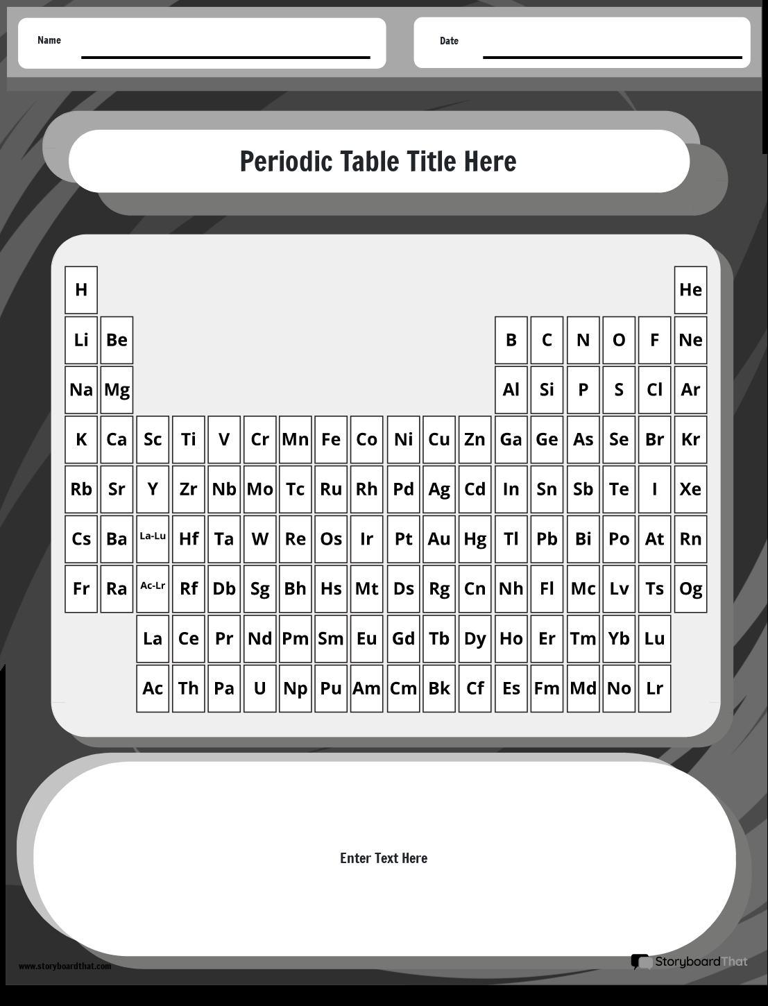 Storyboard That Periodic Table Worksheet Creator