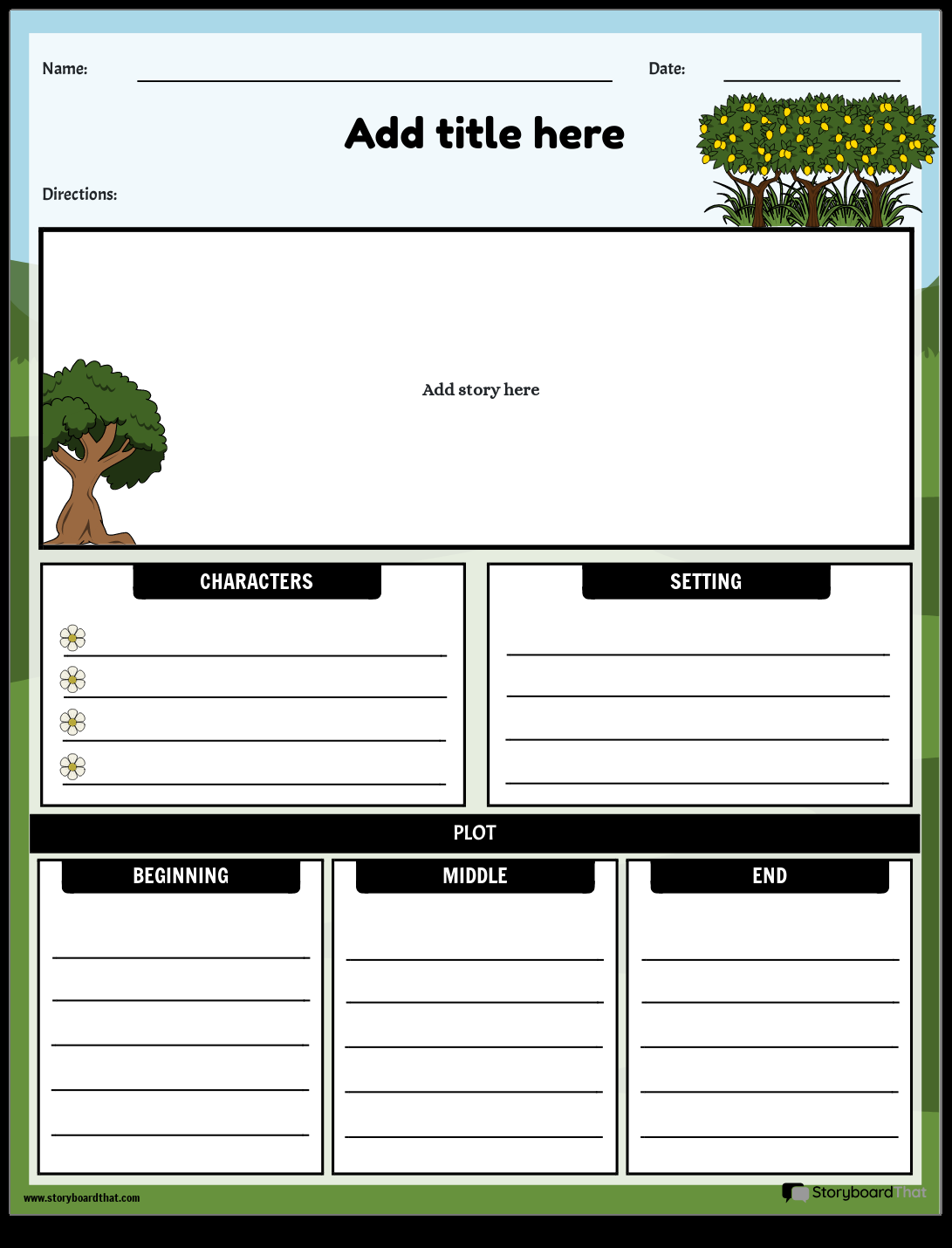 Printable Story Elements Worksheets