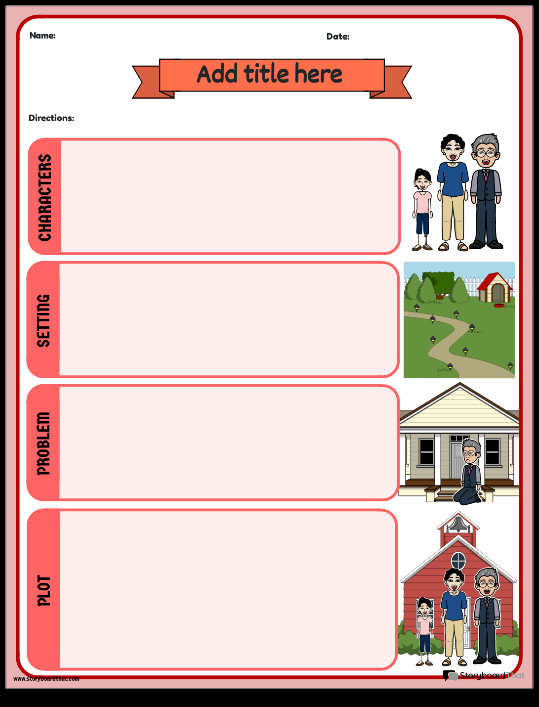 Storyboard That Story Elements Worksheet Creator