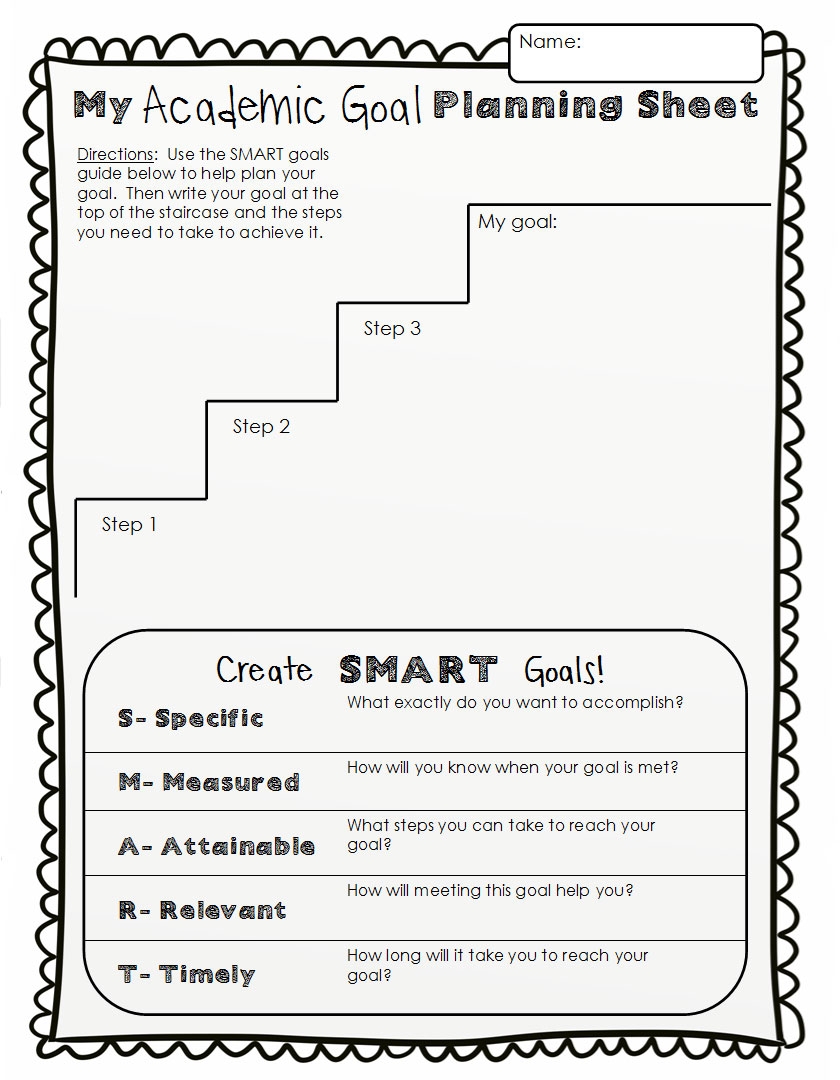 Student Academic Goal Setting Sheets Primary Theme Park Student Academic Goal Setting Sheets Primary Theme Park