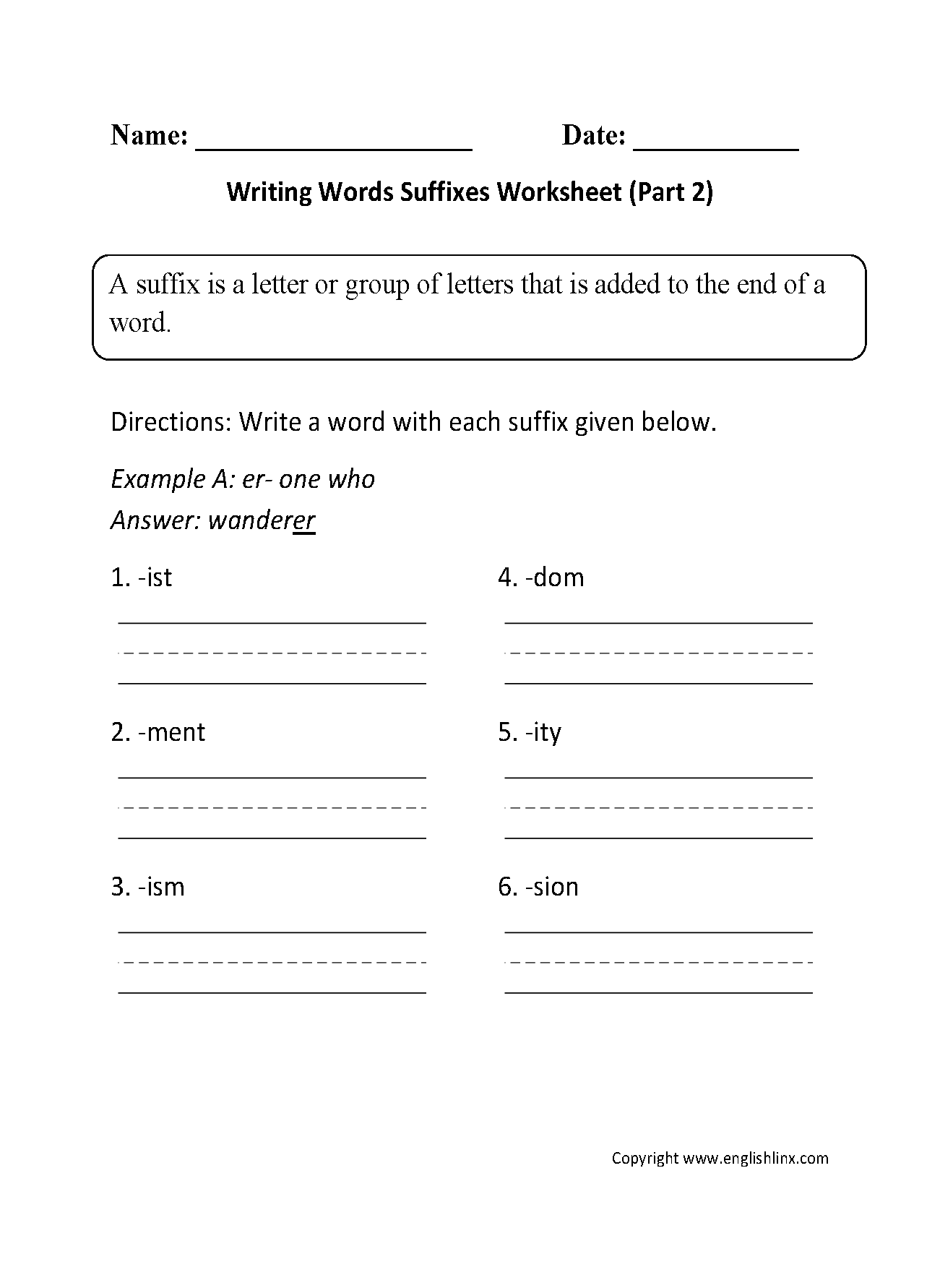 Suffixes Worksheets Printable Word Endings Practice Suffixes Worksheets Printable Word Endings Practice