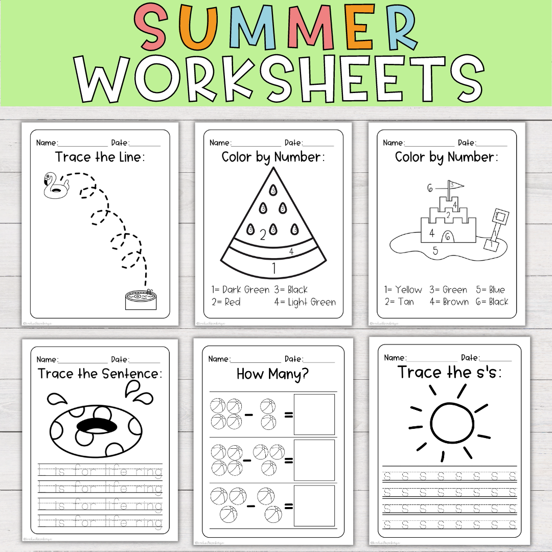Color By Number Math Worksheets Bundle Teaching Exceptional Kinders