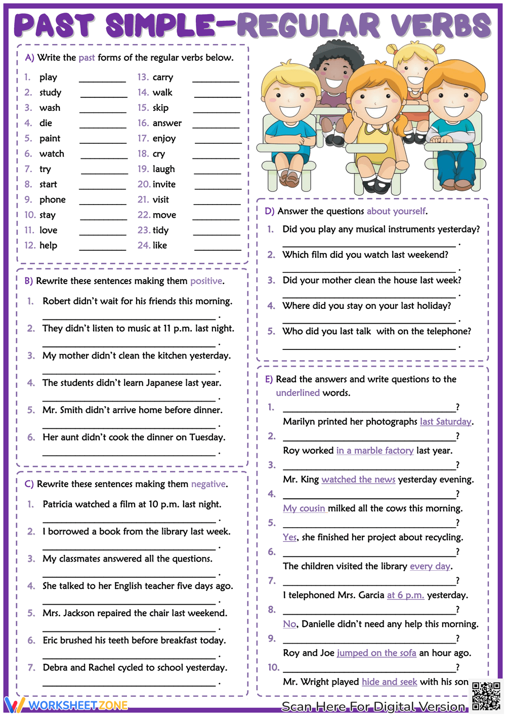 Tenses Worksheets Printable Tenses Worksheets Printable