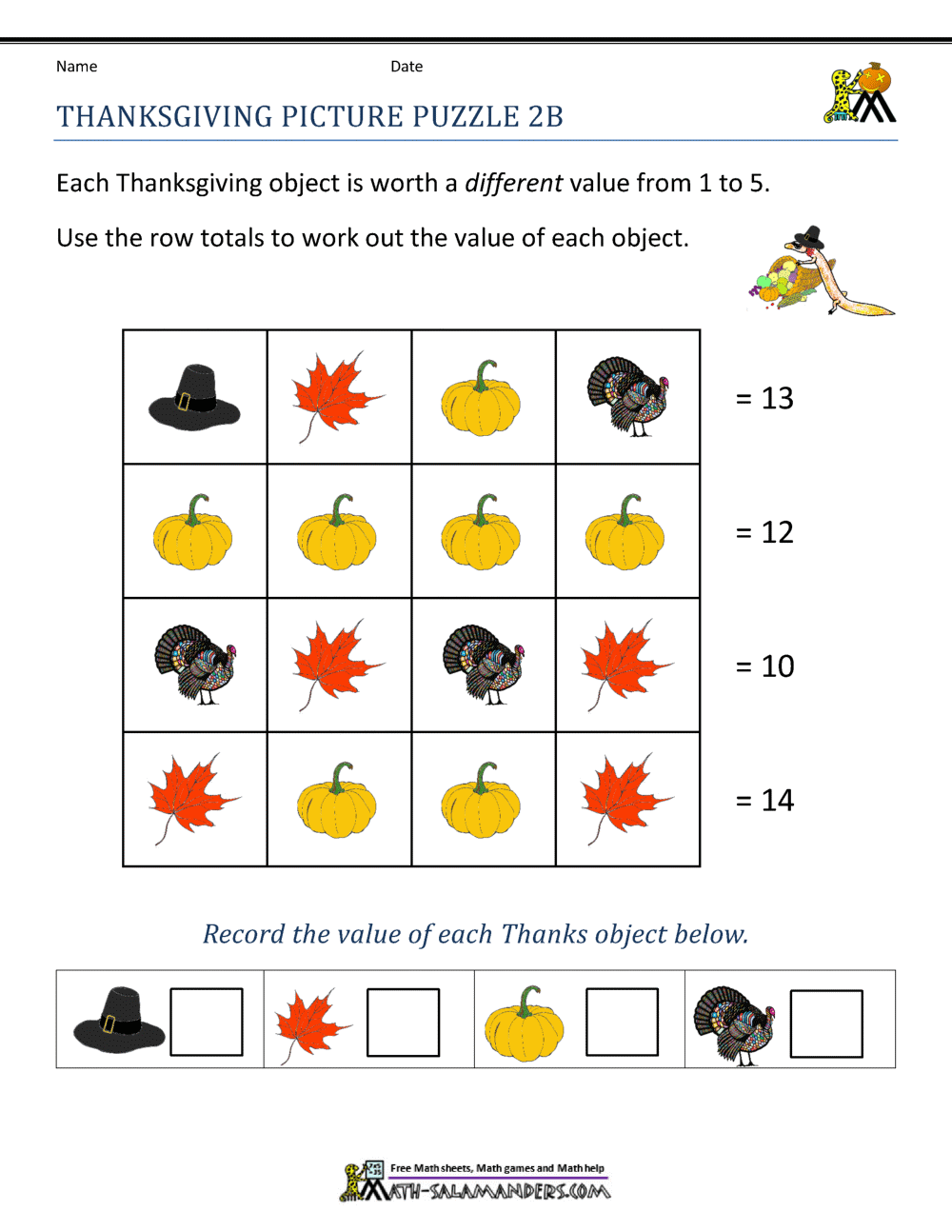 Thanksgiving Math Worksheets 2nd Grade Thanksgiving Math Worksheets 2nd Grade