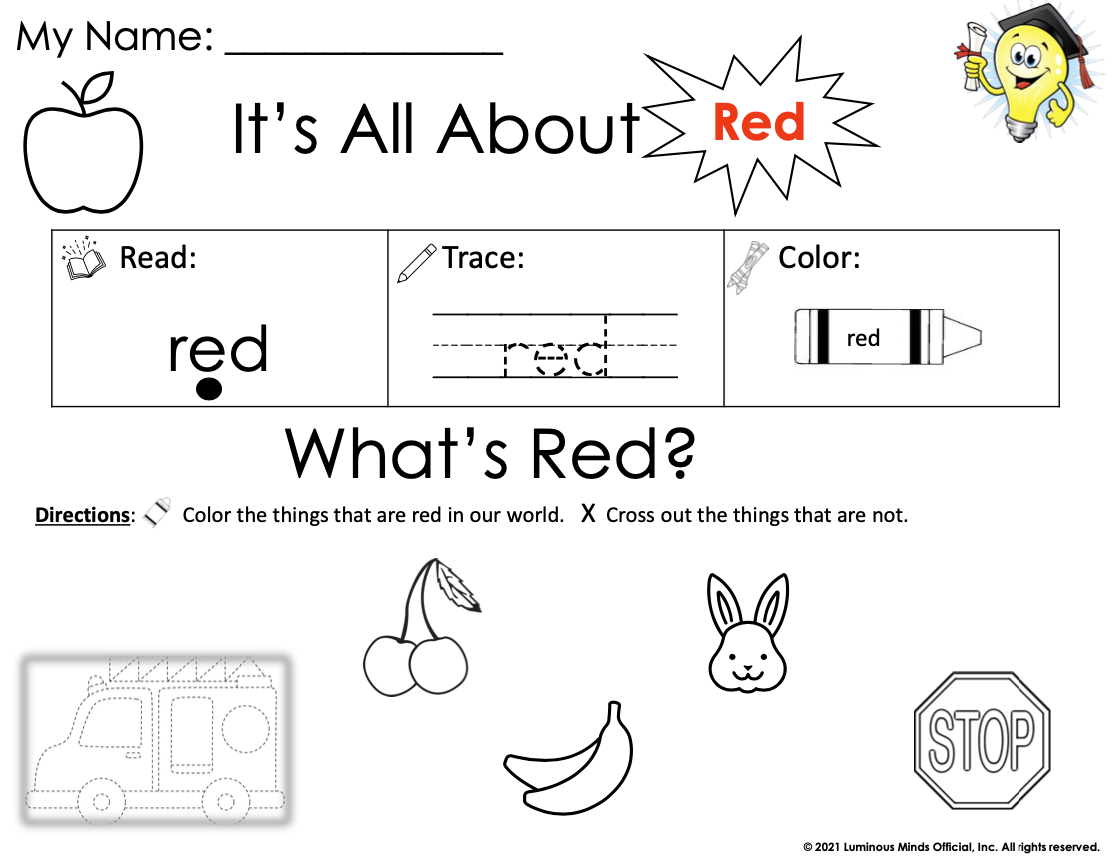 The Color Red Activity Pack Introduce And Teach The Color Red Classful